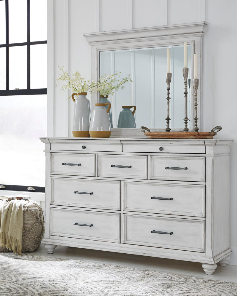 Kanwyn Whitewash Upholstered Storage Bedroom Set from Ashley - Luna Furniture