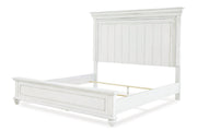Kanwyn Whitewash California King Panel Bed -  Ashley - Luna Furniture