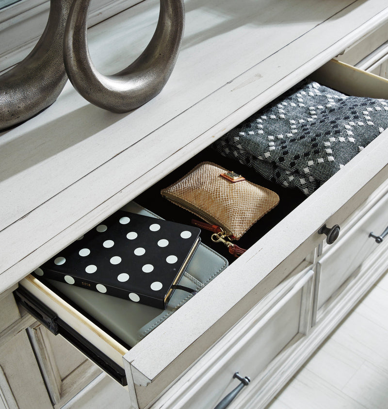 Kanwyn Whitewash Upholstered Storage Bedroom Set from Ashley - Luna Furniture