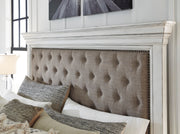 Kanwyn Whitewash Upholstered Storage Bedroom Set from Ashley - Luna Furniture