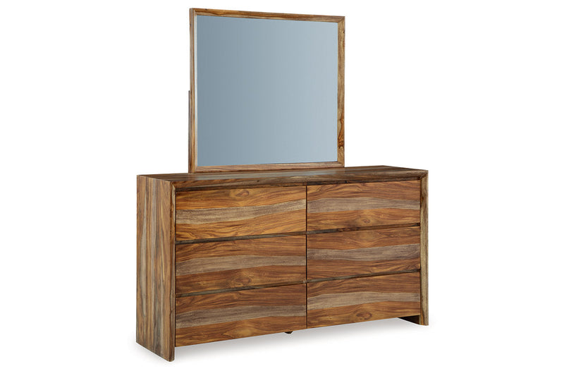 Dressonni Brown Dresser and Mirror -  Ashley - Luna Furniture