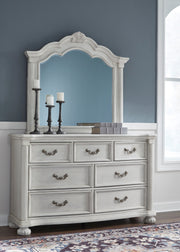 Montelaine Antique White Bedroom Mirror from Ashley - Luna Furniture