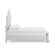 Montelaine Antique White Queen Upholstered Panel Bed from Ashley - Luna Furniture