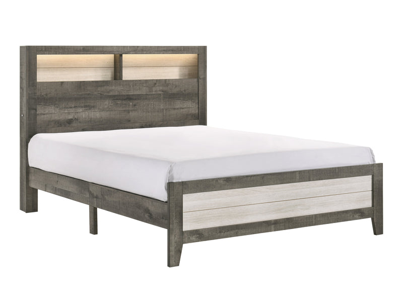 Rhett Brown/Cream LED Platform Bedroom Set from Crown Mark - Luna Furniture