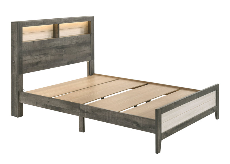 Rhett Brown/Cream LED Platform Bedroom Set from Crown Mark - Luna Furniture
