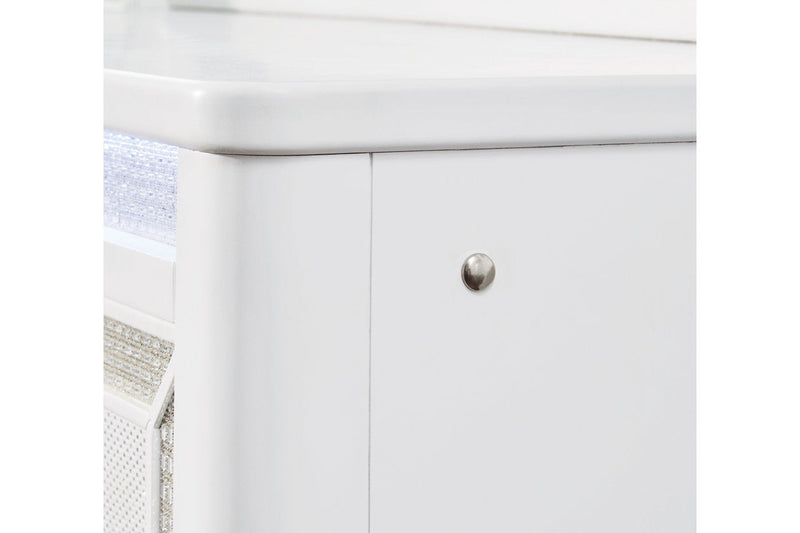 Chalanna White Dresser and Mirror -  Ashley - Luna Furniture