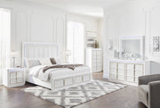 Chalanna White Upholstered Panel Storage Bedroom Set from Ashley - Luna Furniture