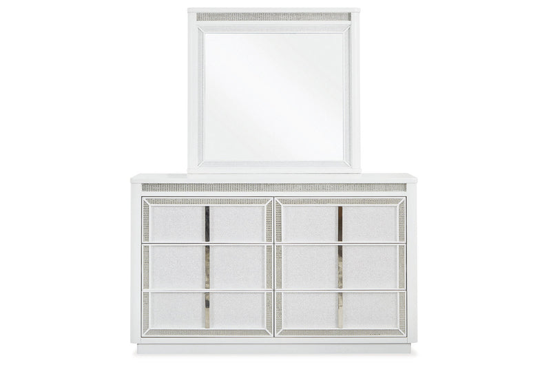 Chalanna White Dresser and Mirror -  Ashley - Luna Furniture