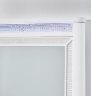 Chalanna White Queen Upholstered Storage Bed with Mirrored Dresser from Ashley - Luna Furniture