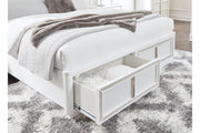Chalanna White Upholstered Panel Storage Bedroom Set from Ashley - Luna Furniture