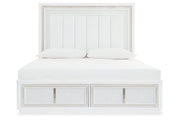 Chalanna White California King Upholstered Storage Bed from Ashley - Luna Furniture