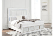 Chalanna White Queen Upholstered Storage Bed from Ashley - Luna Furniture