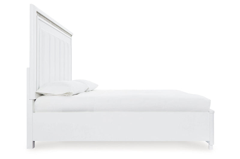 Chalanna White Queen Upholstered Storage Bed from Ashley - Luna Furniture
