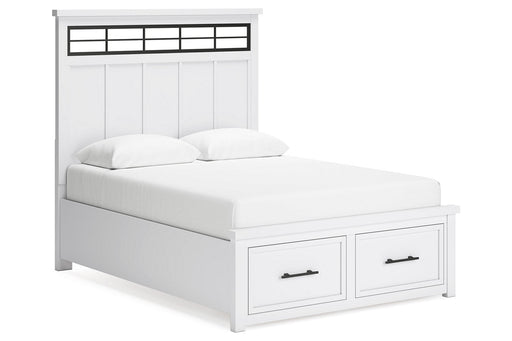 Ashbryn White/Natural Queen Platform Storage Bed from Ashley - Luna Furniture