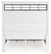 Ashbryn Queen Panel Storage Bed, Dresser and Mirror in White/Natural from Ashley - Luna Furniture