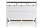 Ashbryn White/Natural California King Panel Storage Bed -  Ashley - Luna Furniture
