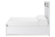 Ashbryn White/Natural California King Panel Storage Bed -  Ashley - Luna Furniture