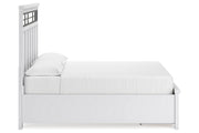 Ashbryn White/Natural California King Panel Storage Bed -  Ashley - Luna Furniture