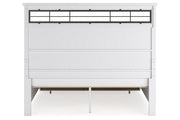 Ashbryn White/Natural King Panel Storage Bed -  Ashley - Luna Furniture
