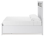 Ashbryn King Panel Storage Bed, Dresser and Mirror in White/Natural from Ashley - Luna Furniture