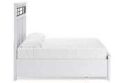 Ashbryn White/Natural King Panel Storage Bed -  Ashley - Luna Furniture