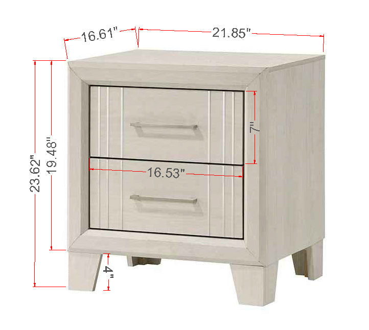 Charlie White Panel Bedroom Set from Crown Mark - Luna Furniture