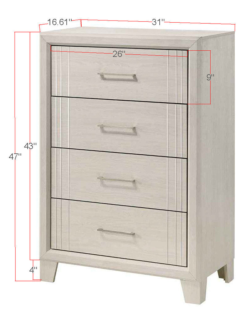 Charlie White Panel Bedroom Set from Crown Mark - Luna Furniture