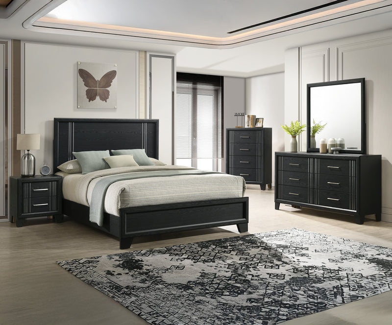 Charlie Charcoal Queen Panel Bed from Crown Mark - Luna Furniture