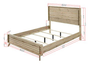 Dawson Light Wood King Panel Bed from Crown Mark - Luna Furniture