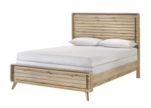 Dawson Light Wood King Panel Bed from Crown Mark - Luna Furniture