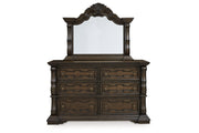 Maylee Dark Brown Dresser and Mirror from Ashley - Luna Furniture