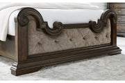 Maylee Dark Brown Upholstered Bedroom Set from Ashley - Luna Furniture