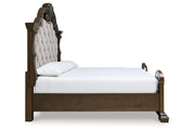Maylee Dark Brown Upholstered Bedroom Set from Ashley - Luna Furniture