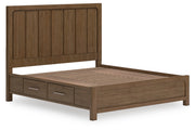 Cabalynn Light Brown King Panel Bed with Storage from Ashley - Luna Furniture
