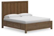 Cabalynn Light Brown King Panel Bed with Storage from Ashley - Luna Furniture