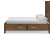 Cabalynn Light Brown King Panel Bed with Storage from Ashley - Luna Furniture
