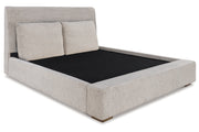 Cabalynn Light Brown King Upholstered Bed -  Ashley - Luna Furniture