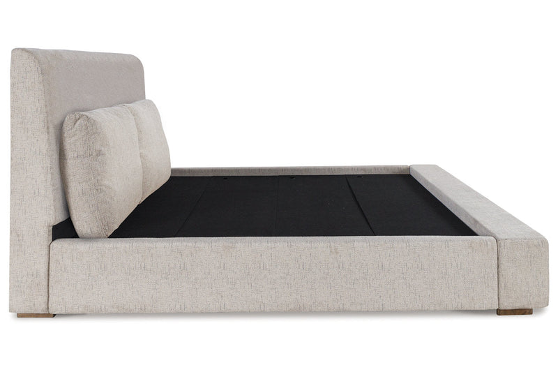 Cabalynn Light Brown California King Upholstered Bed from Ashley - Luna Furniture