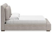 Cabalynn Light Brown King Upholstered Bed -  Ashley - Luna Furniture