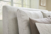 Cabalynn Light Brown Queen Upholstered Platform Bed from Ashley - Luna Furniture