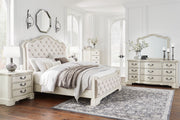Arlendyne Antique White Upholstered Bedroom Set from Ashley - Luna Furniture