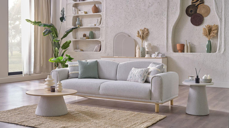 Boheems Cream Living Room Set from Bellona - Luna Furniture