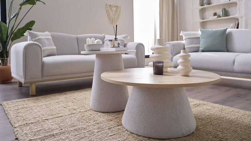 Boheems Cream Living Room Set from Bellona - Luna Furniture