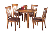 Berringer Rustic Brown Dining Table and 4 Chairs -  Ashley - Luna Furniture