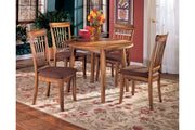 Berringer Rustic Brown Dining Table and 4 Chairs -  Ashley - Luna Furniture