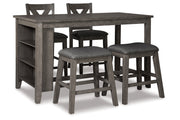 Caitbrook Gray Counter Height Dining Table and 4 Barstools -  Ashley - Luna Furniture