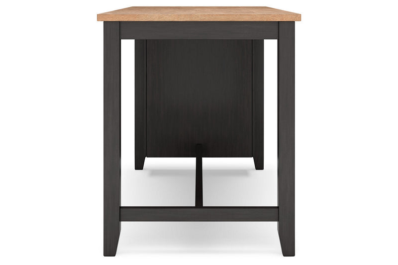 Gesthaven Natural/Brown Counter Height Dining Table and 2 Barstools -  Ashley - Luna Furniture