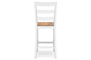 Gesthaven Natural/White Counter Height Dining Table and 2 Barstools -  Ashley - Luna Furniture