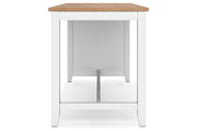 Gesthaven Natural/White Counter Height Dining Table and 2 Barstools -  Ashley - Luna Furniture