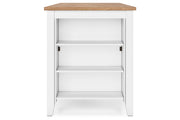 Gesthaven Natural/White Counter Height Dining Table and 2 Barstools -  Ashley - Luna Furniture